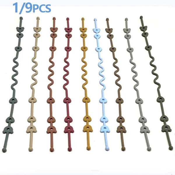 Silicone Pacifier Clip Stylish Chain to Keep Pacifiers Clean and Close