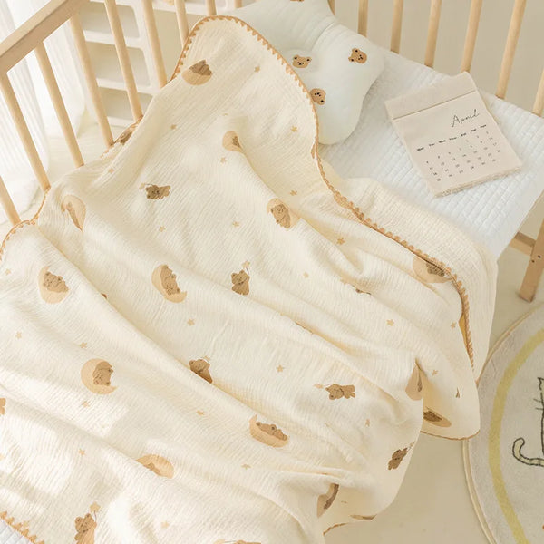 Cotton Baby Swaddle Blanket – Soft, Breathable Comfort for Infants