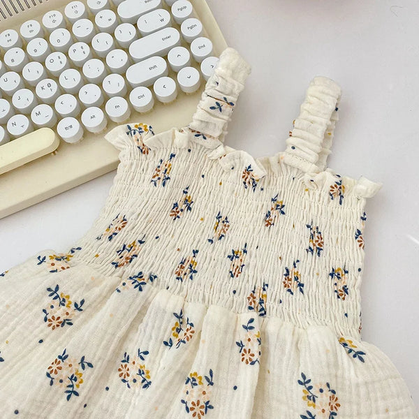 Floral Baby Bodysuit Set Soft Breathable Summer Outfit