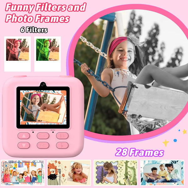 Snap and Print Kids Camera for Instant Photos and Creative Fun