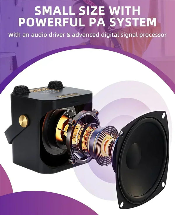 Party Ready Bluetooth Karaoke Speaker with Powerful Sound for Home and Outdoor Fun