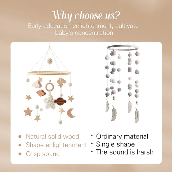 Charming Crib Mobile with Calming Melodies for Newborns