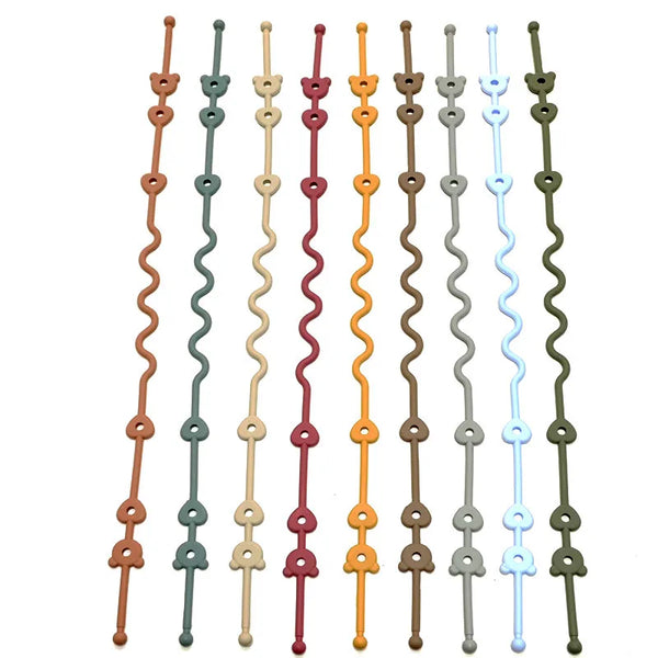 Silicone Pacifier Clip Stylish Chain to Keep Pacifiers Clean and Close