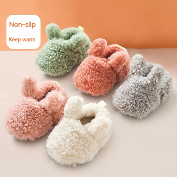 Lamb Cashmere Baby Booties Warm Anti Slip Shoes for Safe and Comfy Winter Steps