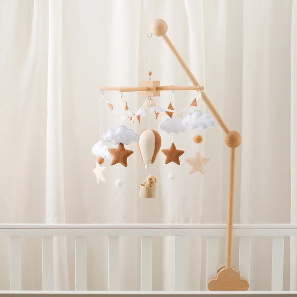 Soft Felt Baby Crib Mobile with Calming Melodies