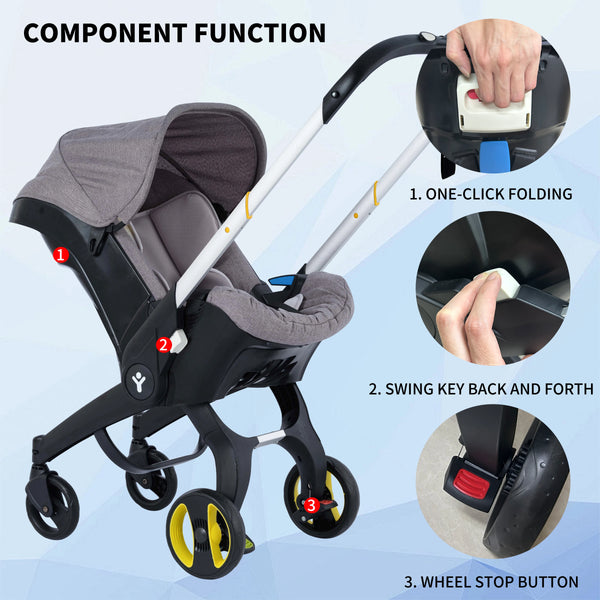 Smart Fold Baby Stroller – Lightweight and Comfortable Travel Stroller