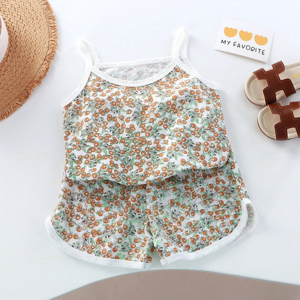 Summer Cotton Baby Play Set Breathable Stylish Outfit for Kids