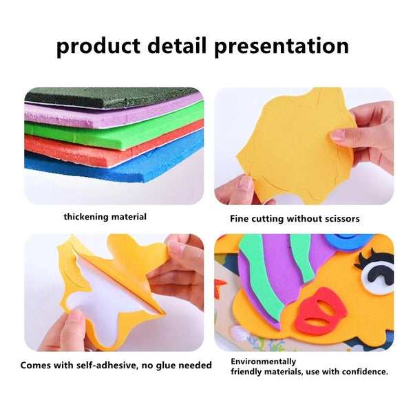 Colorful DIY Foam Sticker Fun – Creative Educational Craft for Kids