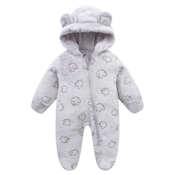 Flannel Baby Romper Warm and Stylish for Autumn Comfort