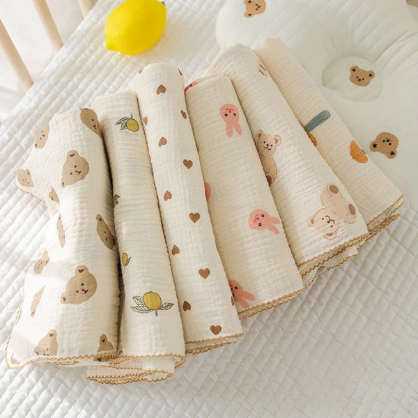 Cotton Baby Swaddle Blanket – Soft, Breathable Comfort for Infants
