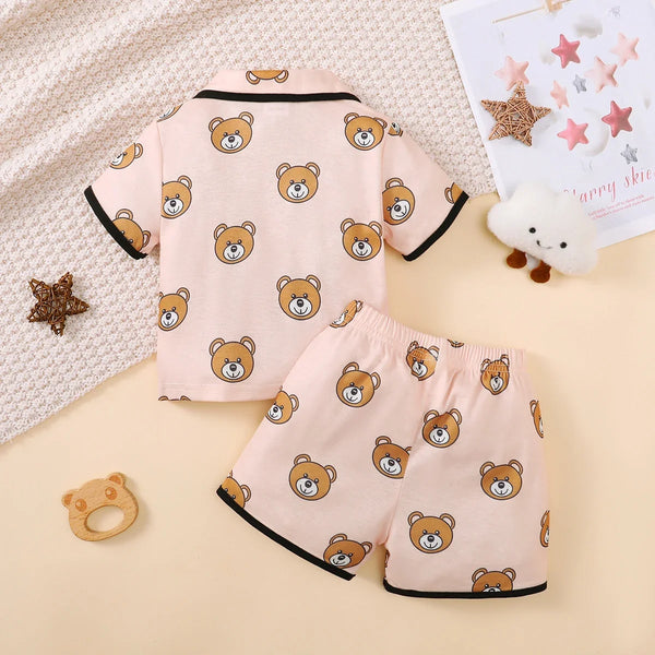 Cartoon Pajama Set Soft Breathable Sleepwear for Kids