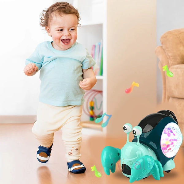Musical Crawling Crab Toy – Interactive Music and Lights for Babies