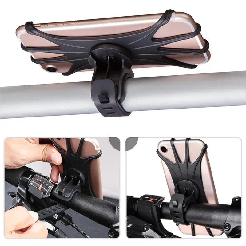 Universal Phone Holder for strollers keeps devices secure and hands free, offering safe convenience for parents during walks and outings.