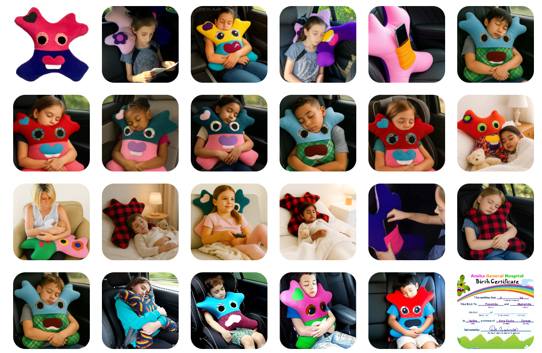 Discover Amiba Monsters: Comfy Kids Travel Pillows & Gift Ideas