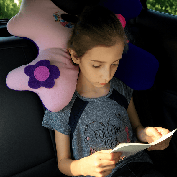 Amiba Monsters Kids Car Pillow for Travel Comfort and Road Trips