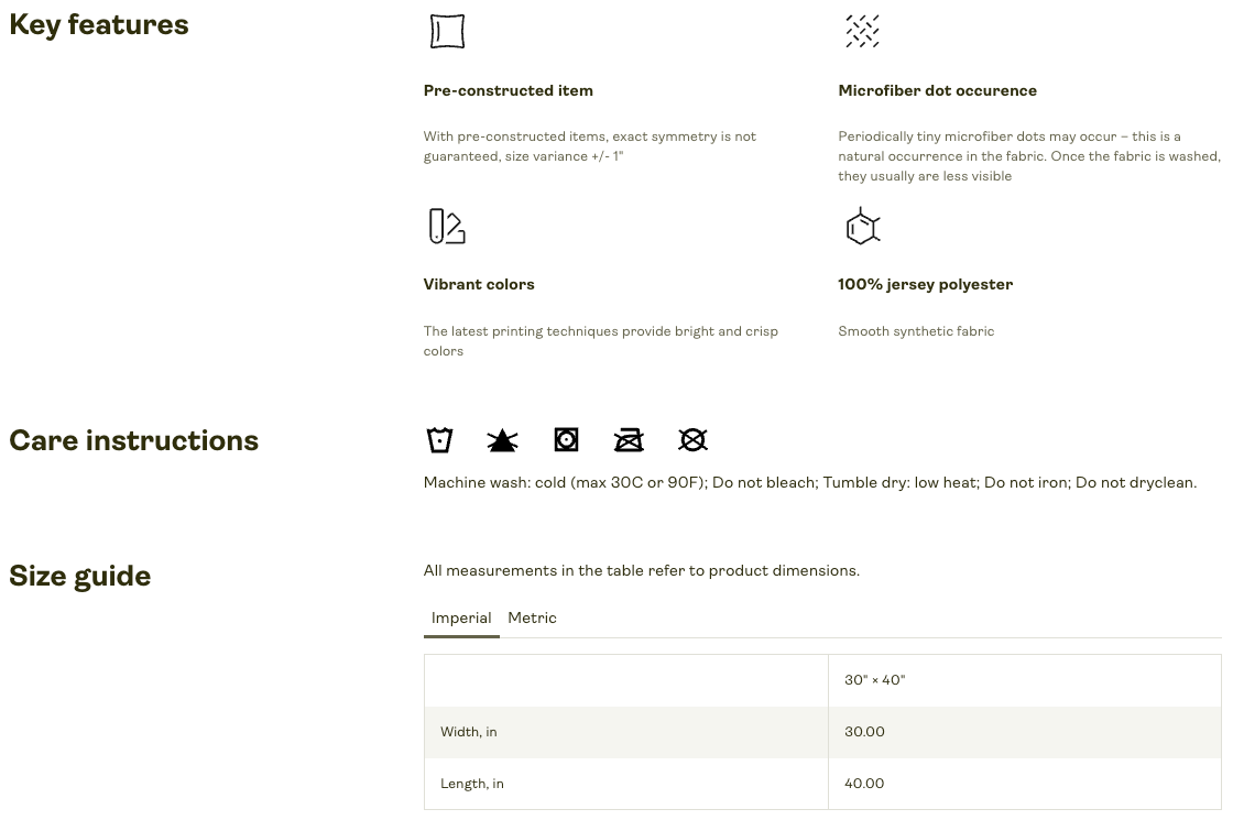 Size and product details for Adorable Funky Swaddle Baby Blanket for Newborns and Infants