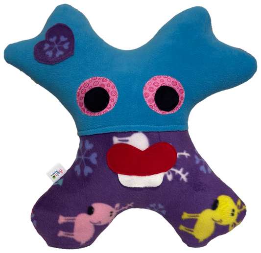 Amiba Monsters Cozy Campfire Kids Travel Pillow with Hidden Pocket