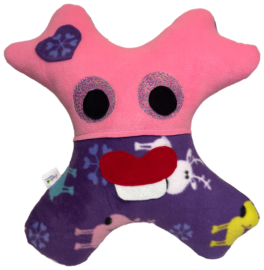 Amiba Monsters Happy Trail Kids Neck Pillow with Pocket
