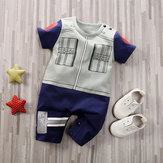 Adorable anime baby jumpsuit made of soft cotton fabric