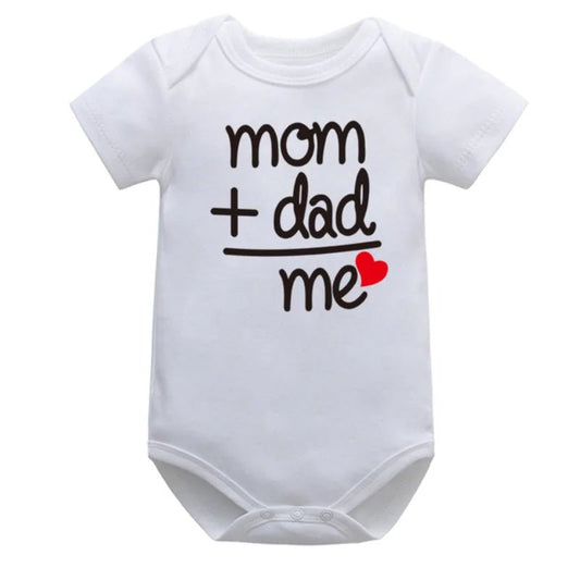 Adorable baby love romper crafted from soft cotton fabric