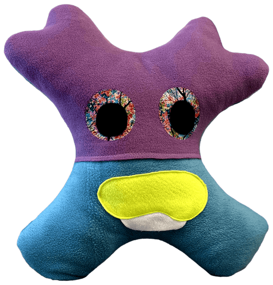 Soft Amiba Monster children’s pillow for comfort in car seats