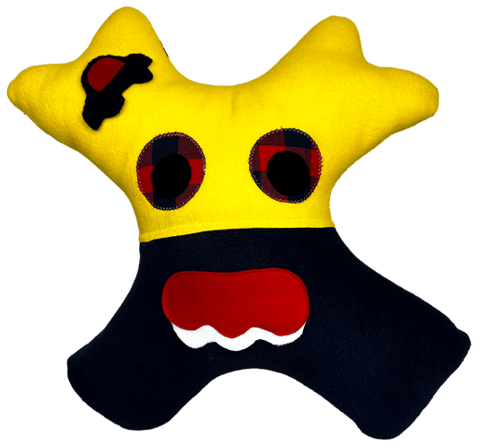 Soft monster pillow crafted for cozy naps in kids road seats