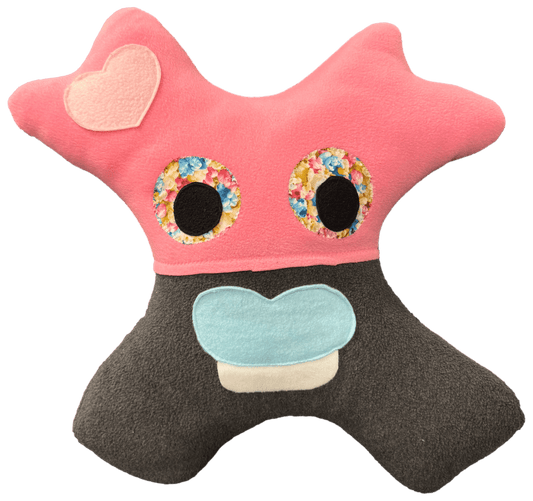 Unique handmade pillow designed for slump free child travel comfort