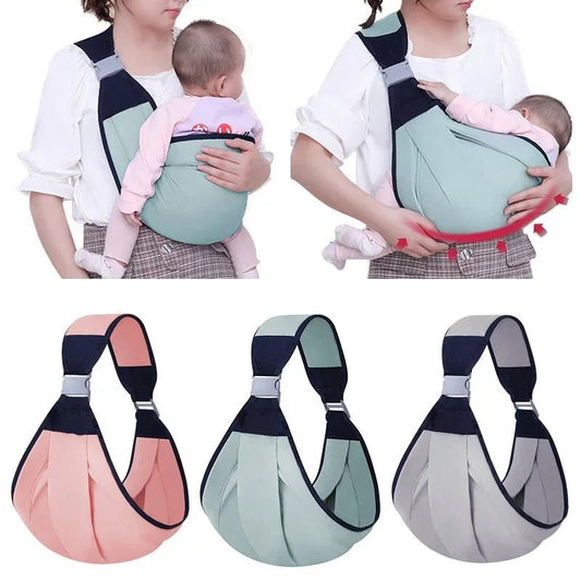 Baby Carrier Wrap Ergonomic Hands Free Sling for Newborns and Toddlers - Amiba