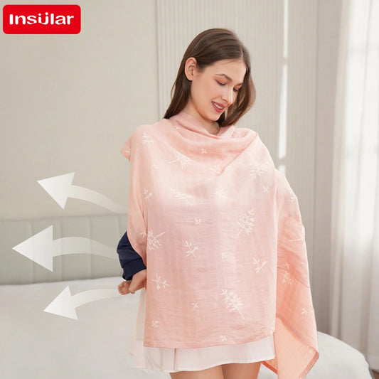 Baby nursing shawl designed for comfortable discreet breastfeeding