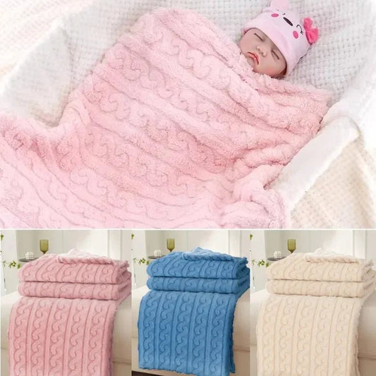 Baby snuggle blanket designed for soft and warm infant comfort