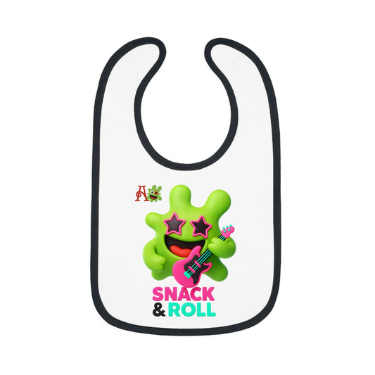 Bib - Amiba Monsters Snack and Roll Rock & Roll Theme - Amiba