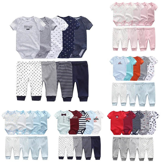 Cartoon baby clothes set made with soft cotton for comfort