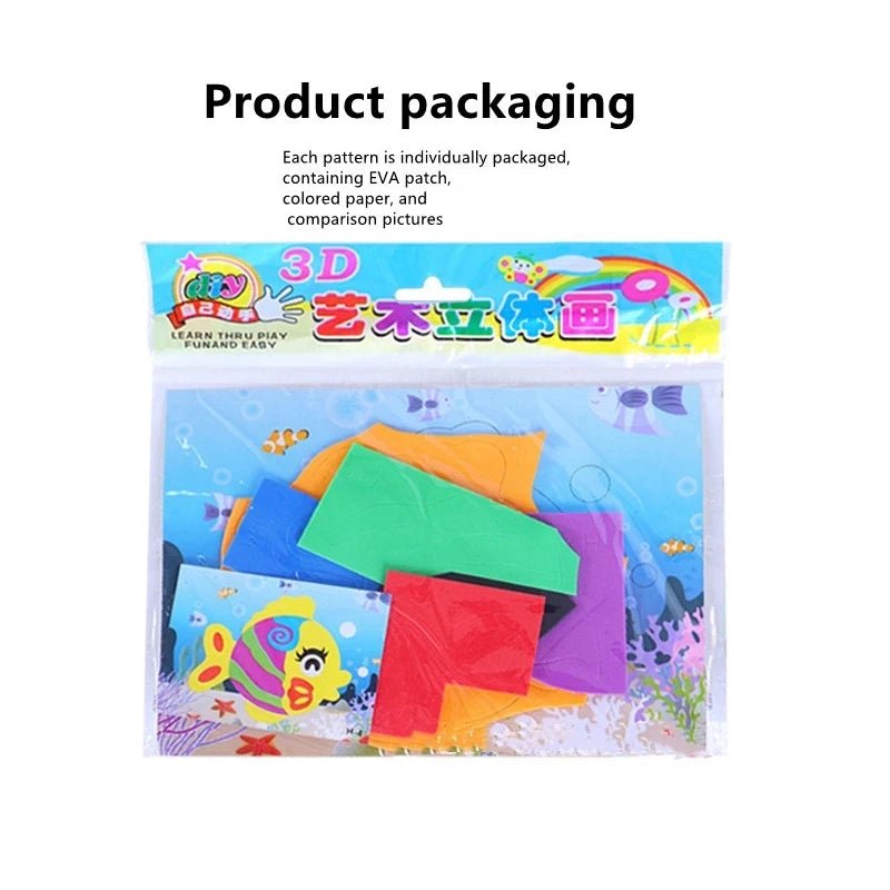 Colorful DIY Foam Sticker Fun – Creative Educational Craft for Kids - Amiba
