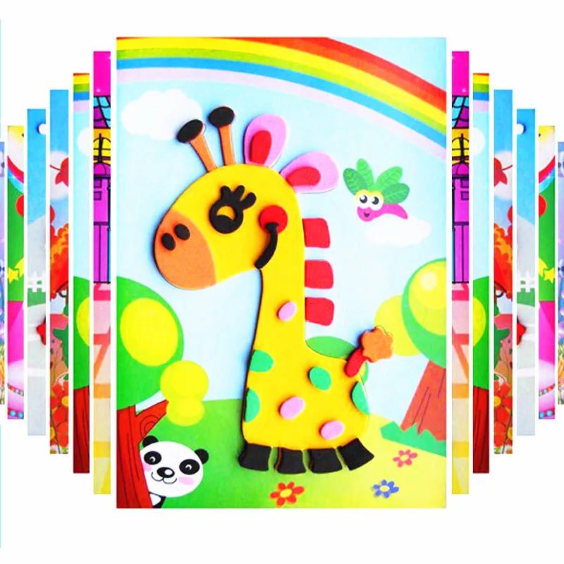Colorful DIY Foam Sticker Fun – Creative Educational Craft for Kids - Amiba