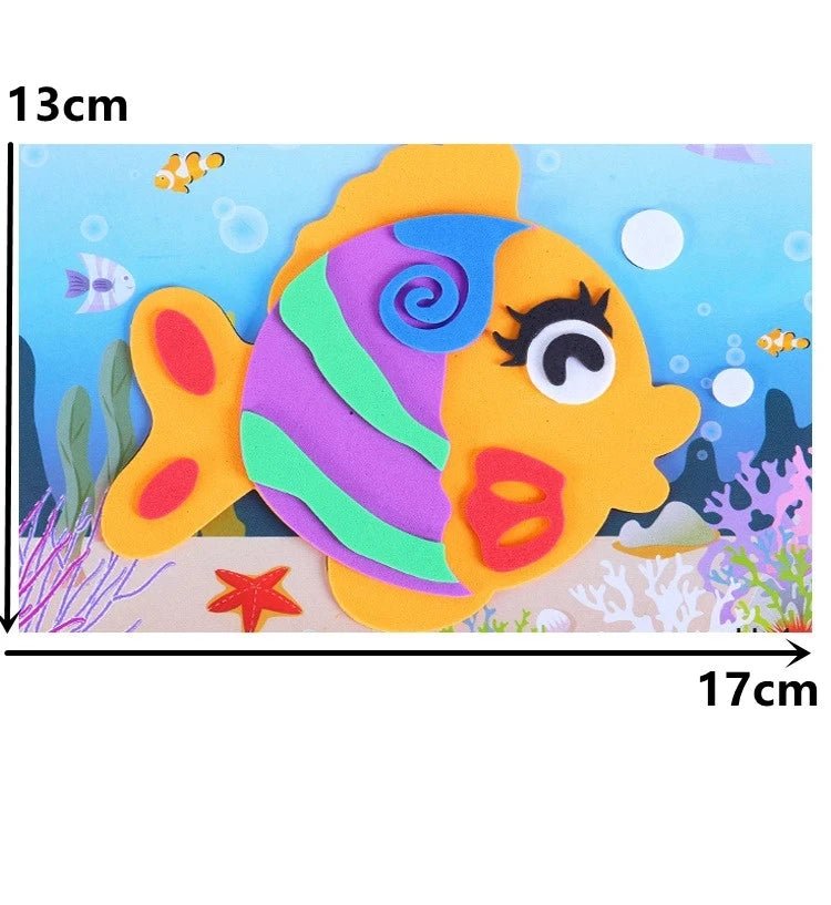 Colorful DIY Foam Sticker Fun – Creative Educational Craft for Kids - Amiba