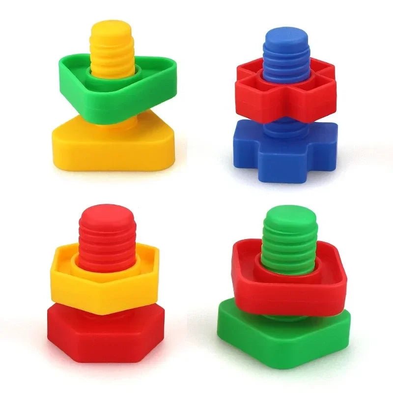 Colorful Shape Match Puzzle Blocks – Creative Learning Toy for Kids - Amiba