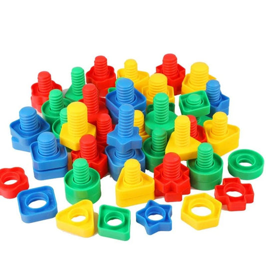 Colorful Shape Match Puzzle Blocks – Creative Learning Toy for Kids - Amiba