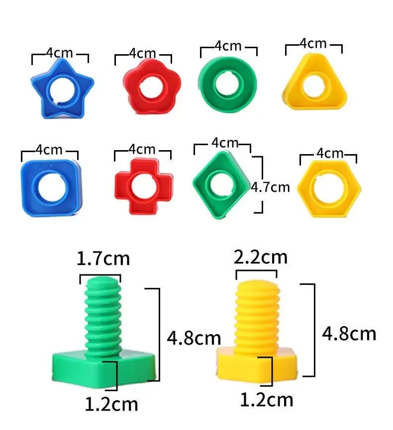 Colorful Shape Match Puzzle Blocks – Creative Learning Toy for Kids - Amiba