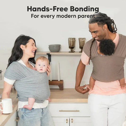 Comfortable Baby Wrap Carrier Breathable Hands Free Support for Parents - Amiba