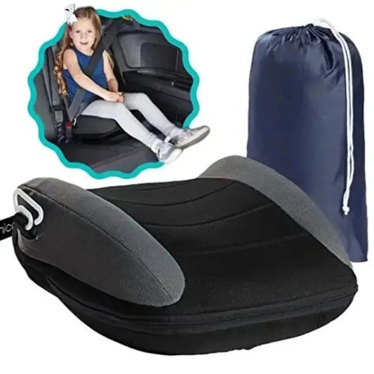 Compact travel booster seat for kids with lightweight inflatable design
