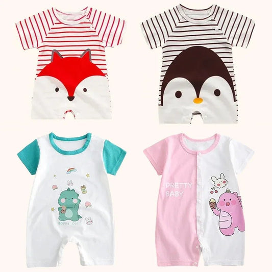 Cotton Baby Romper Lightweight Breathable Outfit for Summer - Amiba