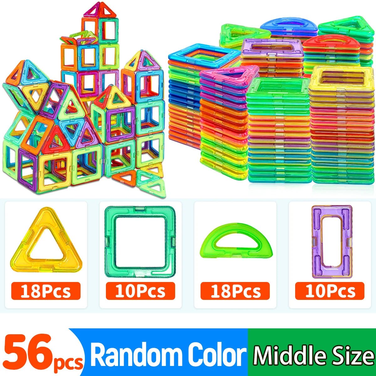 Creative Magnetic Blocks Kit – Educational Building Toy for Kids - Amiba