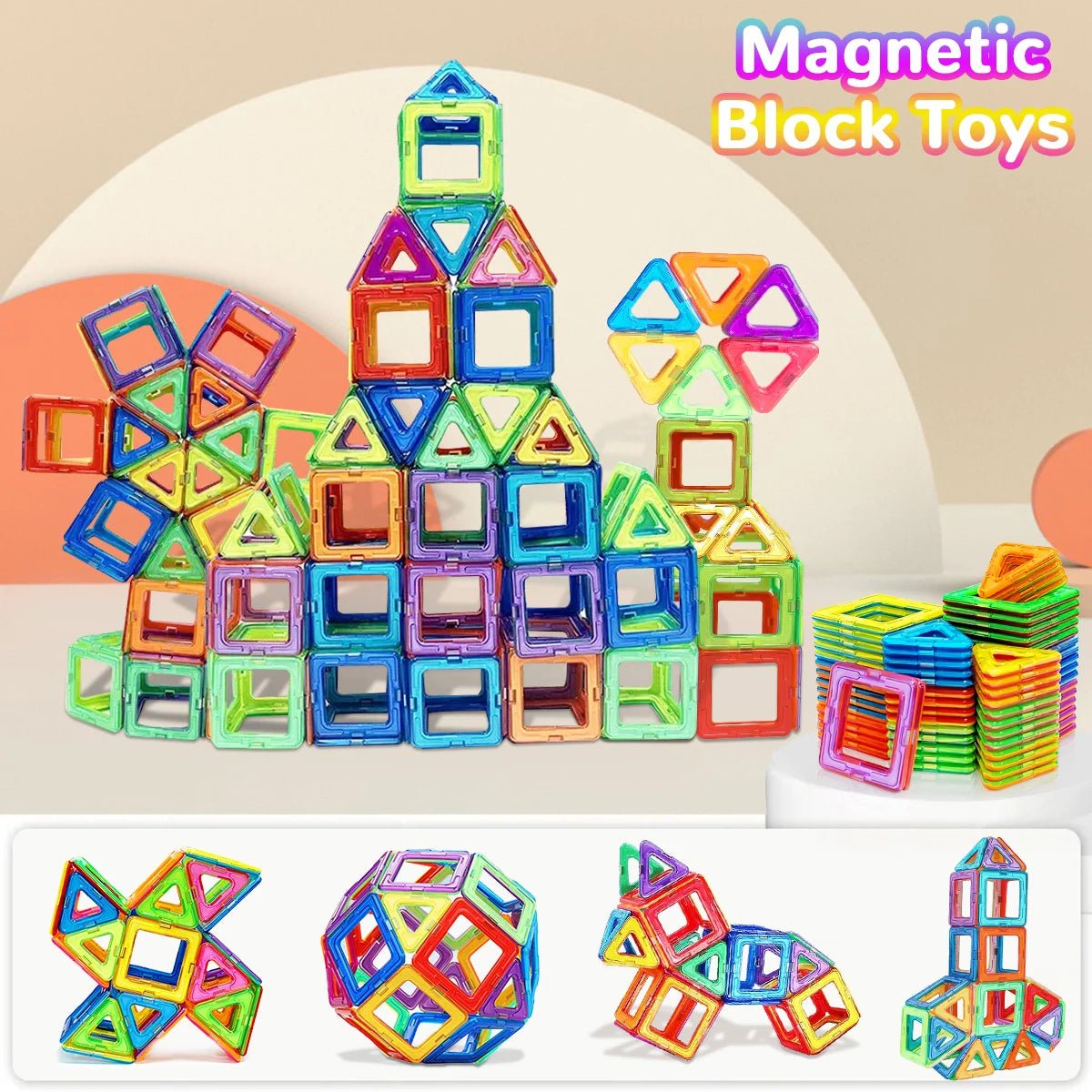 Creative Magnetic Blocks Kit – Educational Building Toy for Kids - Amiba