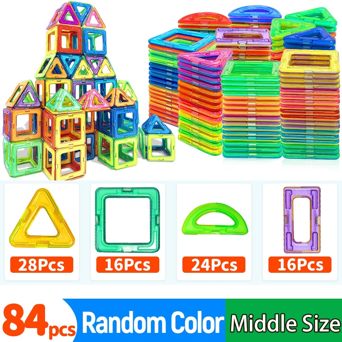 Creative Magnetic Blocks Kit – Educational Building Toy for Kids - Amiba