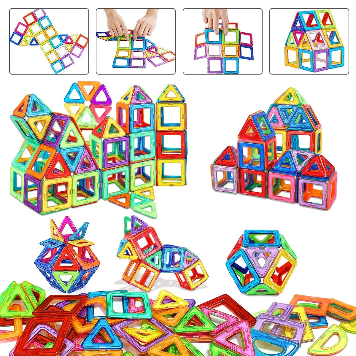 Creative Magnetic Blocks Kit – Educational Building Toy for Kids - Amiba