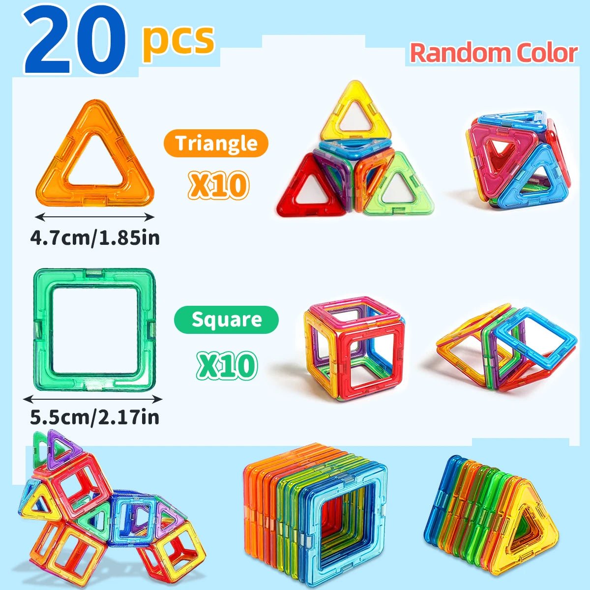 Creative Magnetic Blocks Kit – Educational Building Toy for Kids - Amiba