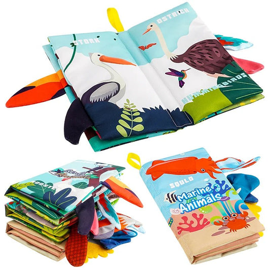 Crinkle cloth books for babies crafted for sensory touch and sound learning