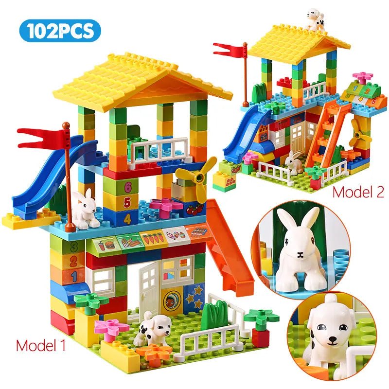 Dream Castle Building Blocks – Vibrant & Easy - to - Build Play Set - Amiba