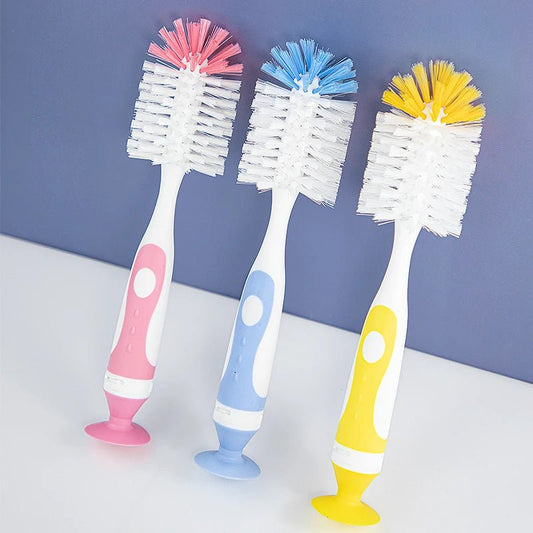 Easy clean baby bottle brush set crafted for hassle free cleaning