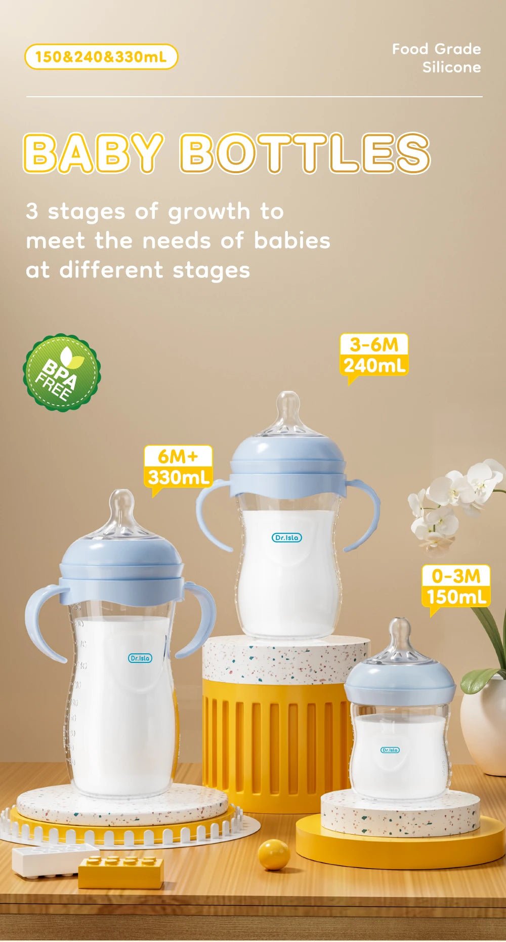 Easy Sip bottle crafted for babies with safe anti colic features